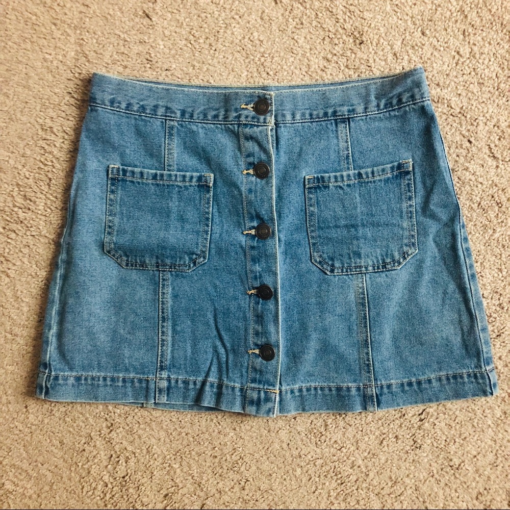 Jean mini skirt